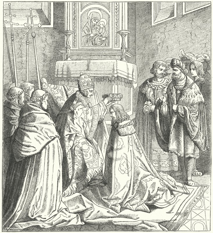 Frigyes római császár koronázása III alkotó: German School