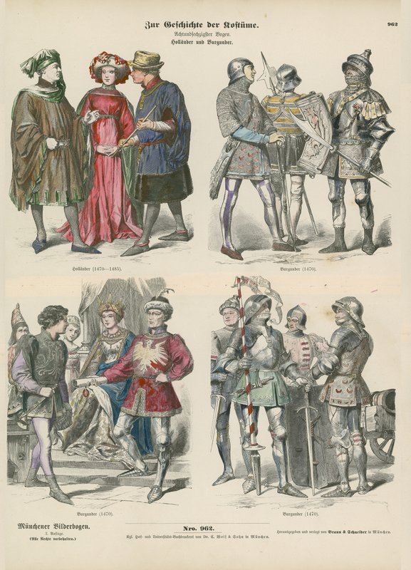 Burgundia és Hollandia jelmezei, 15. század alkotó: German School