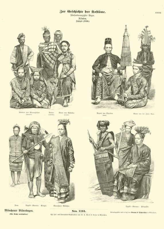 Indonézia jelmezei, 1880 alkotó: German School