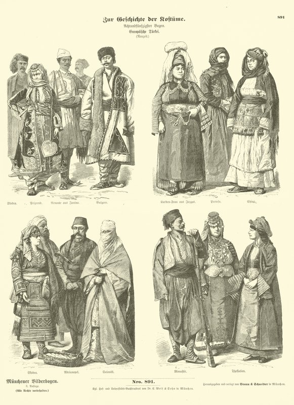 Az oszmán-török Európa viselete, 19. század vége alkotó: German School