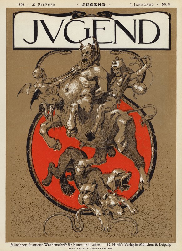 A Jugend magazin címlapillusztrációja, 1896 alkotó: German School