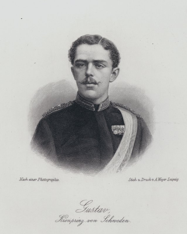 Gusztaf svéd koronaherceg, a leendő V. Gusztaf király (metszet) alkotó: German School