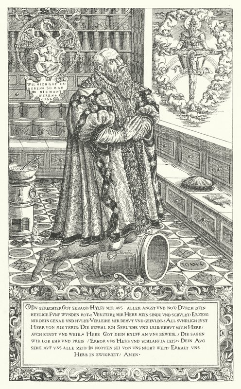 Cyriacus Schnaus, patikus a 16. századi Nürnbergben (metszet) alkotó: German School