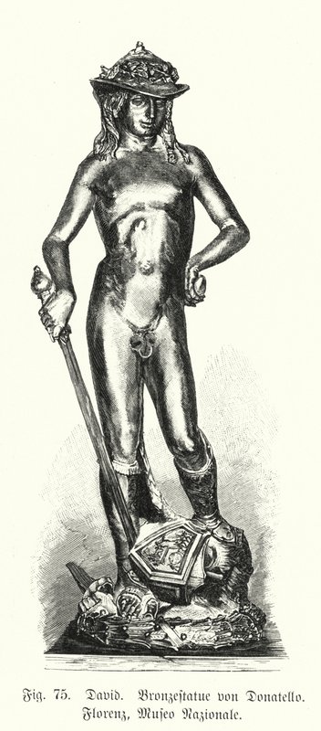 Dávid, Donatello bronzszobra (metszet) alkotó: German School