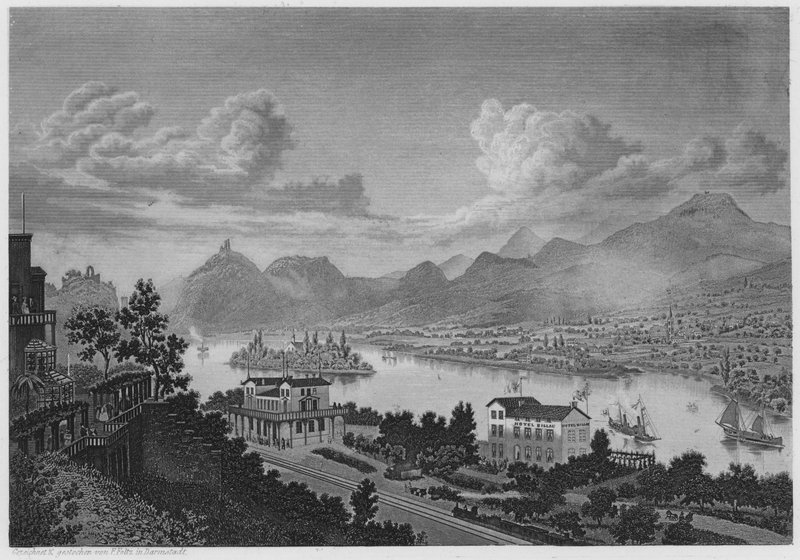 Drachenfels Nonnenwerth és Rolandseck (metszet) alkotó: German School