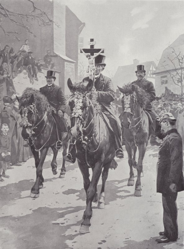 Húsvéti szokások, Szászország (litho) alkotó: German School