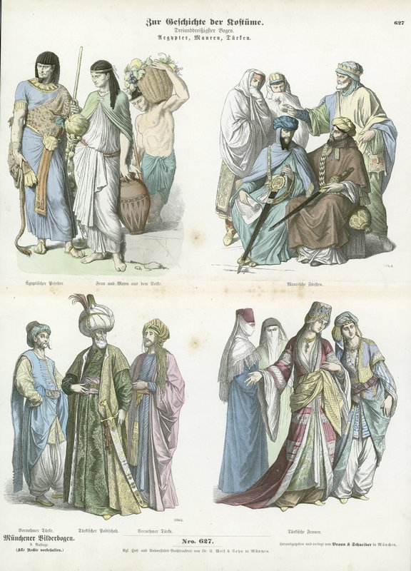 Egyiptomi, mór és török viselet alkotó: German School