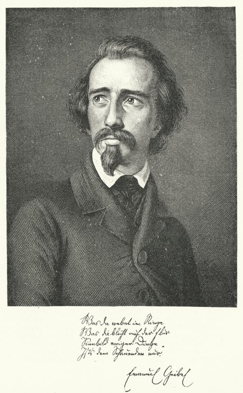 Emanuel Geibel német költő és drámaíró (metszet) alkotó: German School