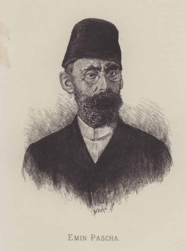 Emin Pasha, német orvos, felfedező és az egyiptomi Egyenlítő (litho) tartomány kormányzója alkotó: German School
