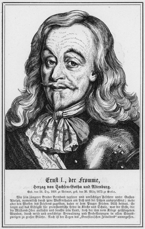 I. Ernst, a jámbor, Szász-Gotha és Altenburg hercege (metszet) alkotó: German School