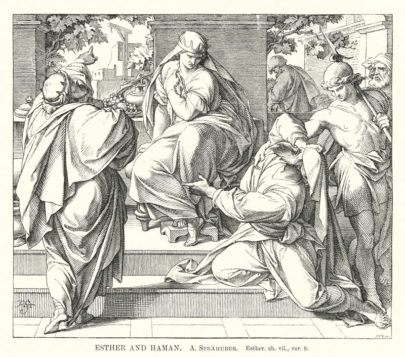 Eszter és Hámán, Eszter, ch vii, ver 8 (metszet) alkotó: German School