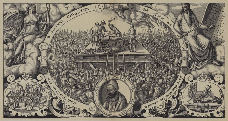 Lippold ben Chluchim, a Brandenburgi Pénzverde mesterének kivégzése, Berlin, 1573. január 28. alkotó: German School