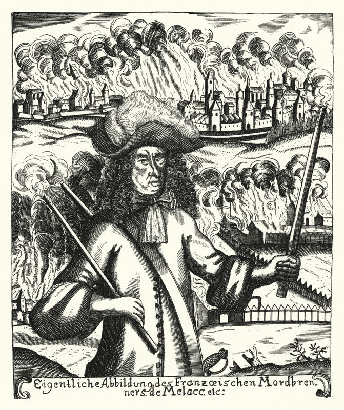 Ezechiel du Mas, Comte de Melac, francia katona (metszet) alkotó: German School