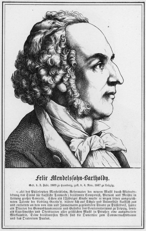 Felix Mendelssohn-Bartholdy (metszet) alkotó: German School
