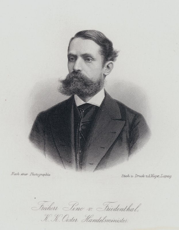 Felix Pino von Friedenthal, osztrák köztisztviselő és politikus (metszet) alkotó: German School