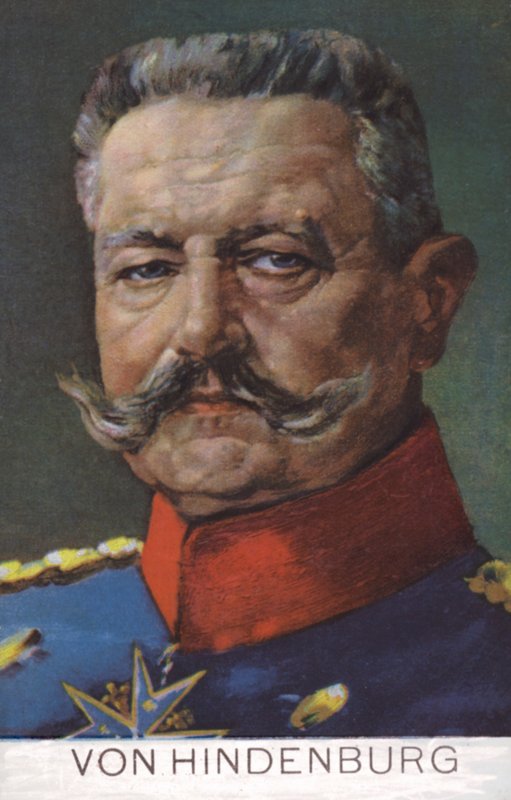 Paul von Hindenburg tábornagy, a német hadsereg parancsnoka az I. világháborúban (színes litográfia) alkotó: German School