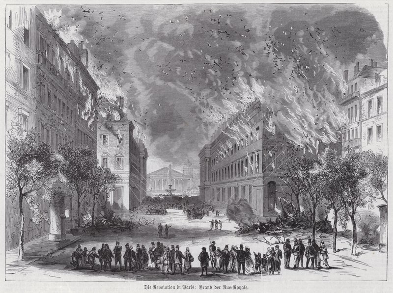 Tüzek a Rue Royale-ban, Párizs kommün alkotó: German School