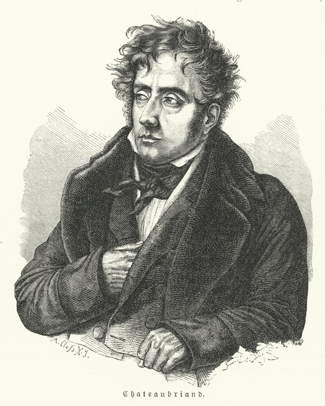 Francois-Rene de Chateaubriand francia regényíró, politikus, diplomata és történész (litho) alkotó: German School