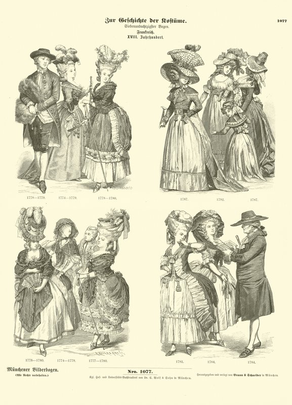 Francia viseletek, 18. század alkotó: German School