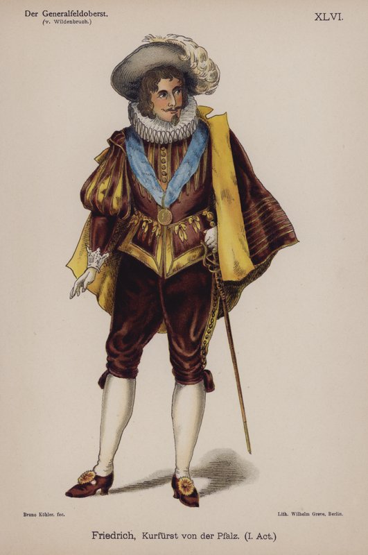 Friedrich, Pfalz hercege, Ernst von Wildenbruch Der Generalfeldoberstből (színes litó) alkotó: German School