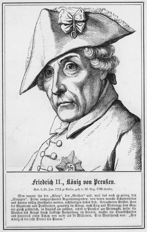 Friedrich II, Konig von Preuben (metszet) alkotó: German School