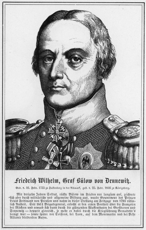 Friedrich Wilhelm, Graf Bulow von Dennewik (metszet) alkotó: German School