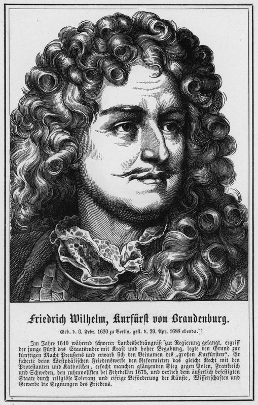 Friedrich Wilhelm, brandenburgi választófejedelem (metszet) alkotó: German School