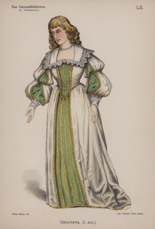 Genoveva, Ernst von Wildenbruch Der Generalfeldoberstből (színes litó) alkotó: German School