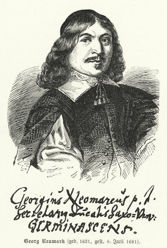 Georg Neumark német költő és himnuszszerző (metszet) alkotó: German School