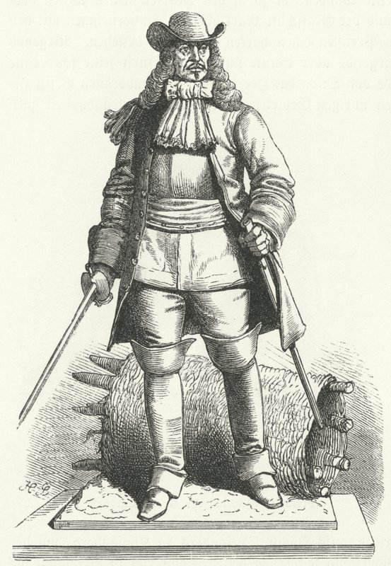 Georg von Derfflinger német marsall a Brandenburg-Poroszország hadseregében (metszet) alkotó: German School