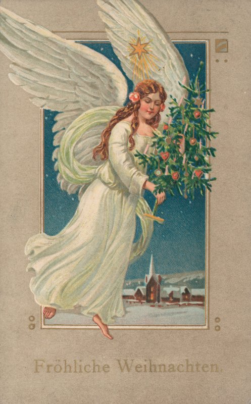 German Christmas card (colour litho) alkotó: German School