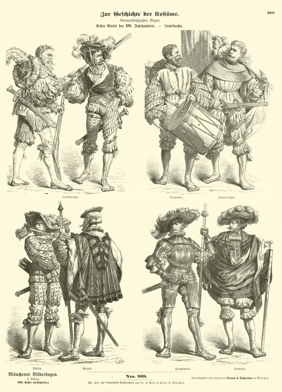 Német Landsknechte, 16. század eleje alkotó: German School