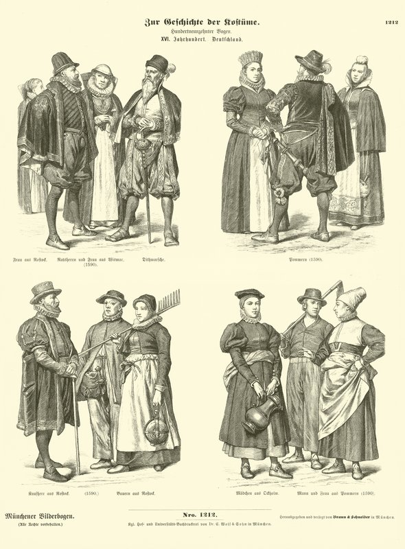 Német viseletek, 16. század alkotó: German School