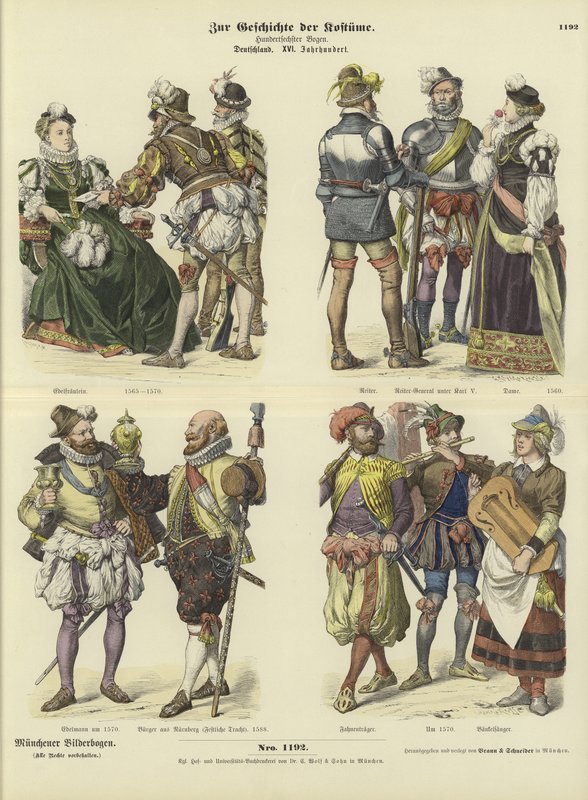 Német viseletek, 16. század alkotó: German School