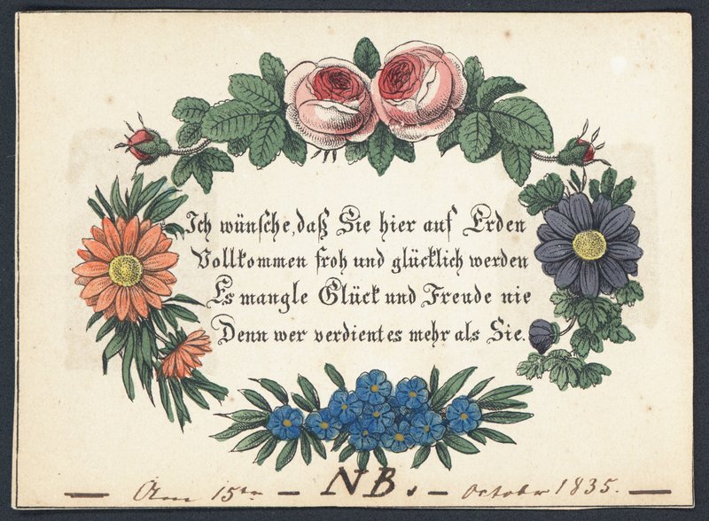 Német üdvözlőlap alkotó: German School