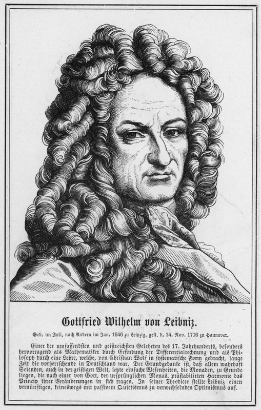 Gottfried Wilhelm von Leibniz (metszet) alkotó: German School