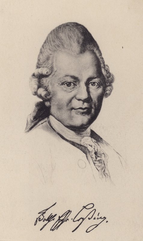 Gotthold Ephraim Lessing, német felvilágosodás filozófus, író és drámaíró (litho) alkotó: German School