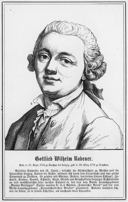 Gottlieb Wilhelm Rabener (metszet) alkotó: German School