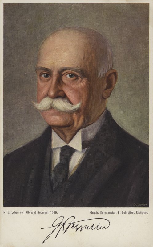 Graf Ferdinand von Zeppelin német léghajó tervező és kivitelező (színes litho) alkotó: German School