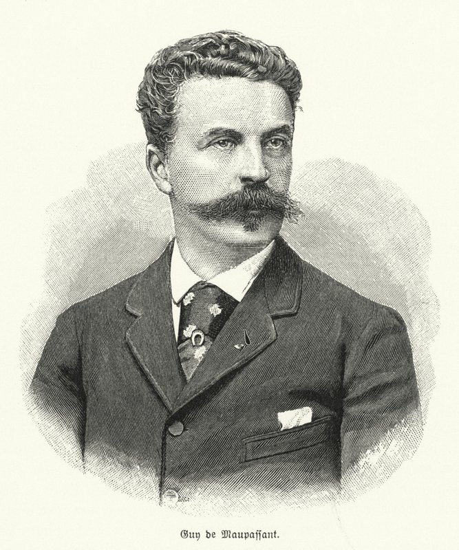 Guy de Maupassant francia novellaíró (litho) alkotó: German School