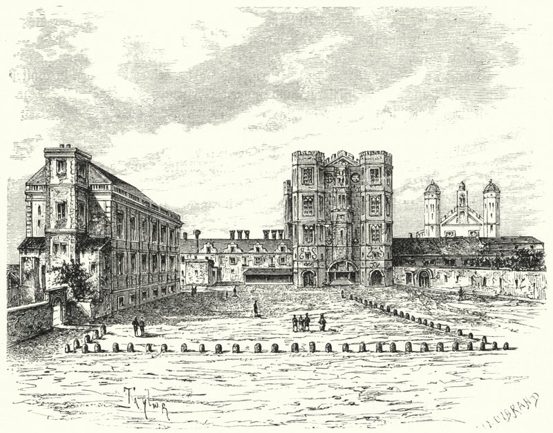 Hampton Court Palace, Richmond upon Thames (metszet) alkotó: German School