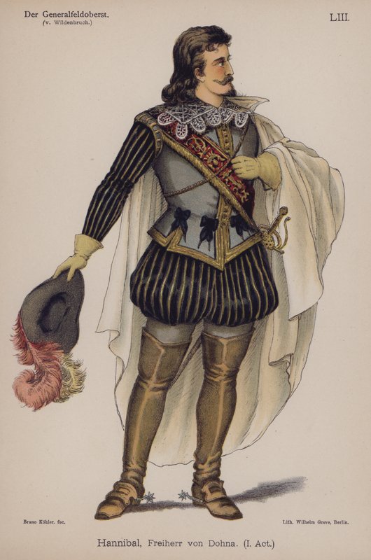 Hannibal, Freiherr von Dohna, Ernst von Wildenbruch Der Generalfeldoberstből (színes litó) alkotó: German School