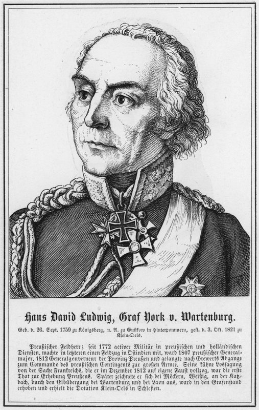 Hans David Ludwig, Count York kontra Wartenburg (metszet) alkotó: German School