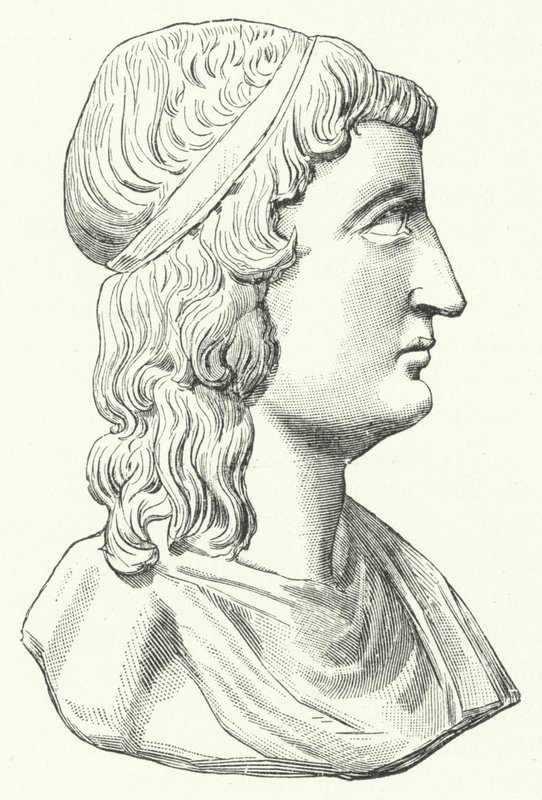 Apuleius római filozófus feje (metszet) alkotó: German School