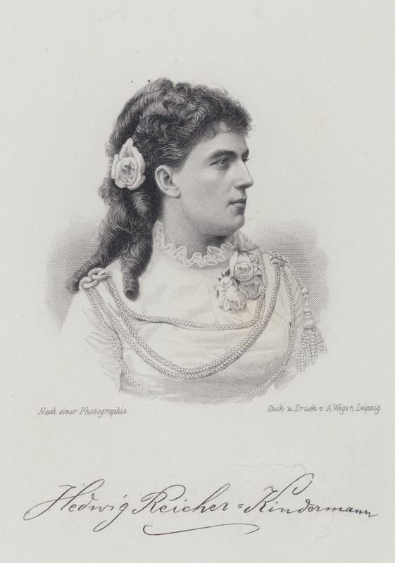Hedwig Reicher-Kindermann német operaénekes (metszet) alkotó: German School