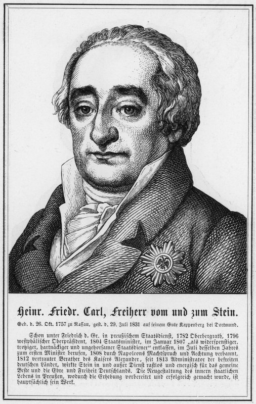 Heinrich Friedrich Carl, Freiherr von und zum Stein (metszet) alkotó: German School