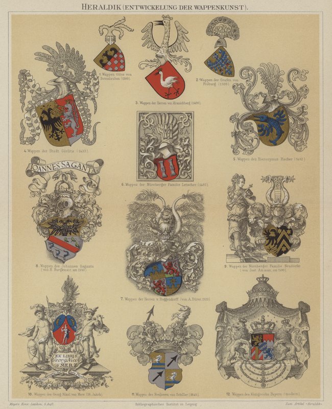 Heraldika (színes litó) alkotó: German School