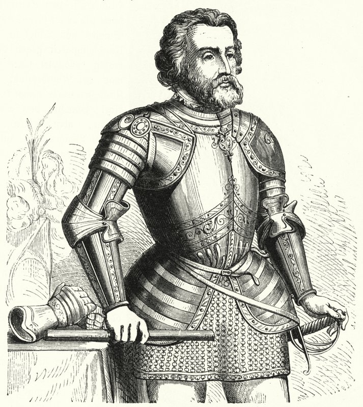 Hernan Cortes, spanyol hódító (metszet) alkotó: German School