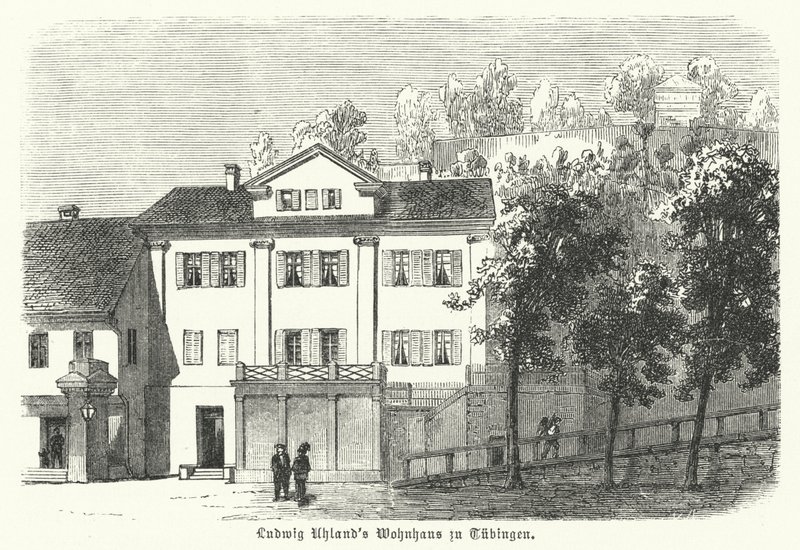 Ludwig Uhland német költő, filológus és irodalomtörténész otthona, Tubingen alkotó: German School