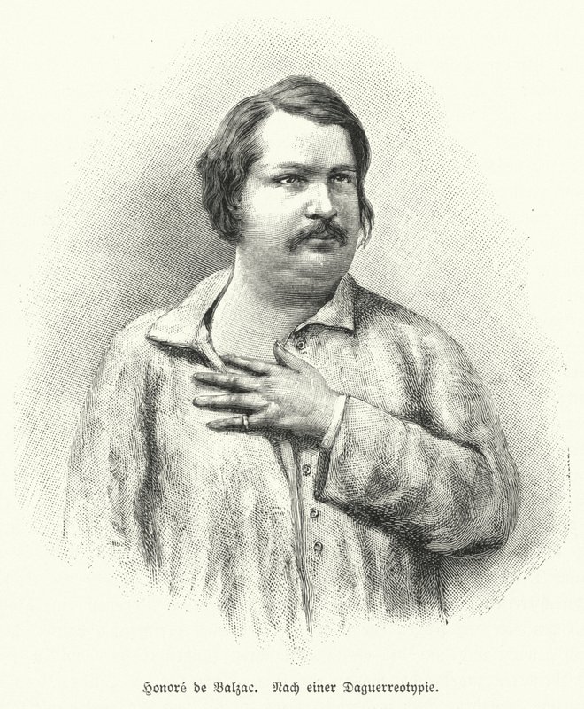 Honore de Balzac francia regény- és drámaíró (litho) alkotó: German School